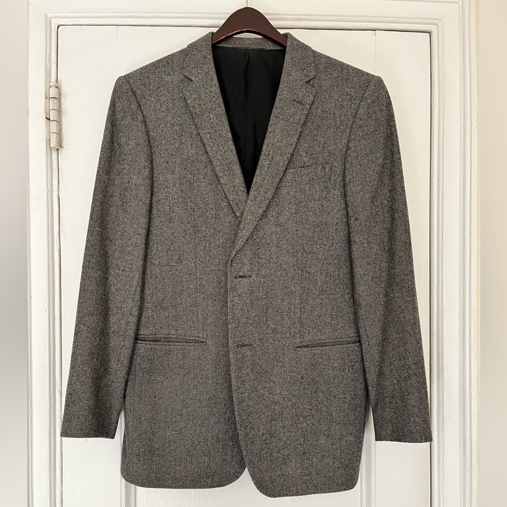 Men’s tweed blazer size 40R black/grey tweed from Et Vous